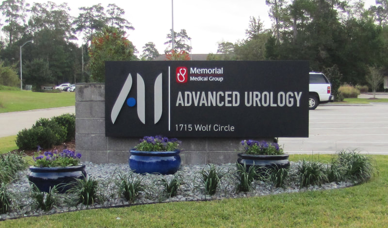 Advanced Urology Custom Hung sign on brick - monument signs - Lake Charles LA 