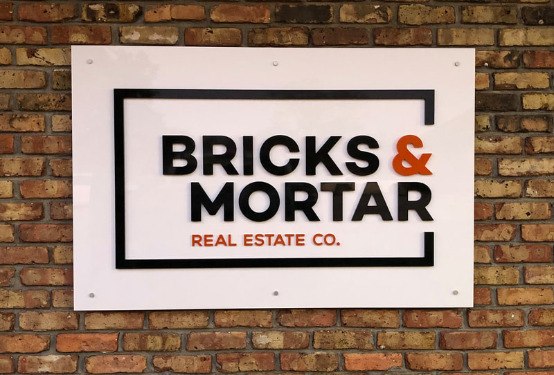 Bricks & Mortar Real Estate sign - metal business signs - Lake Charles LA 