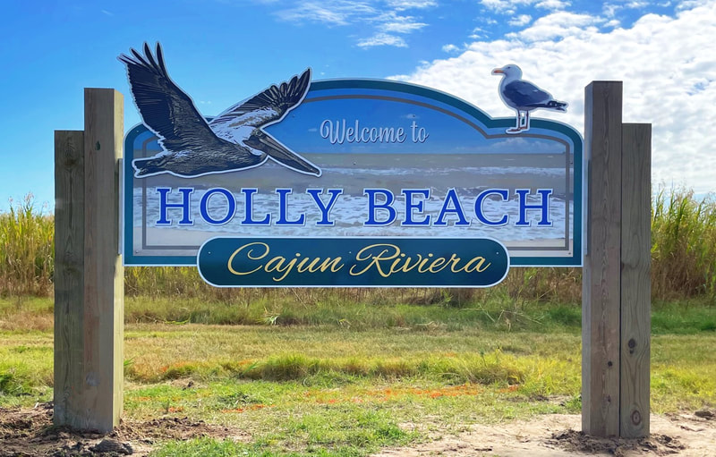 Holly Beach, Cajun Riviera - Custom Wooden  Signs - Lake Charles LA 
