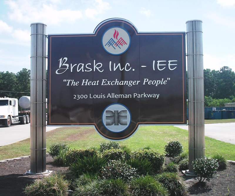 Photo of Brask Inc - specialty metal signs - custom heat exchanger tubes for post - specialty signs - lake charles la - hebert signs