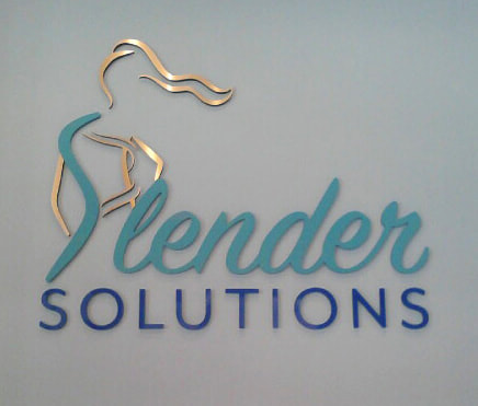 Photo of Slender Soutions interior acrylic letters - logo - metallic logo - lake charles la - hebert signs