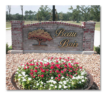 Beau Bois - Custom brick monument signs - Lake Charles LA
