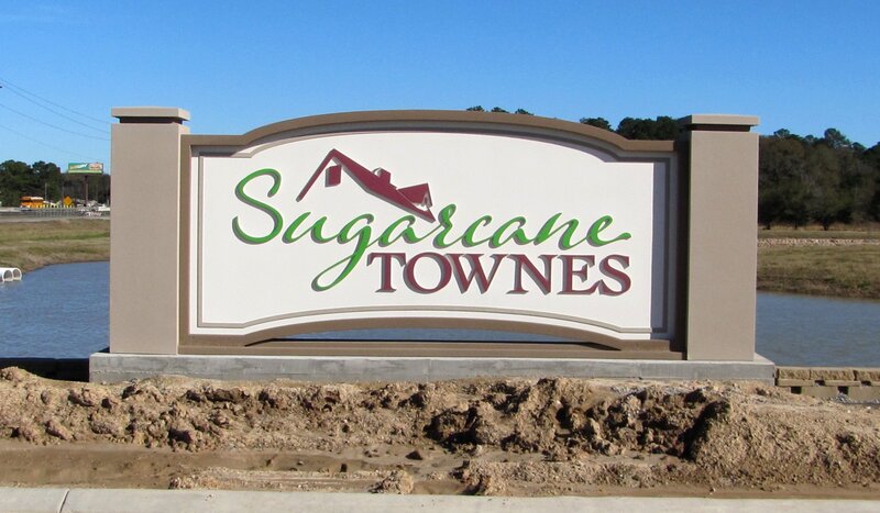 Sugarcane Townes - specialty signs - Lake Charles LA 